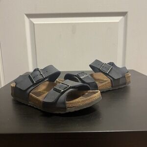 Birkenstock Rio Black Birko Flor Adjustable Strap Sandals Sz‎ 37 US 6 Narrow